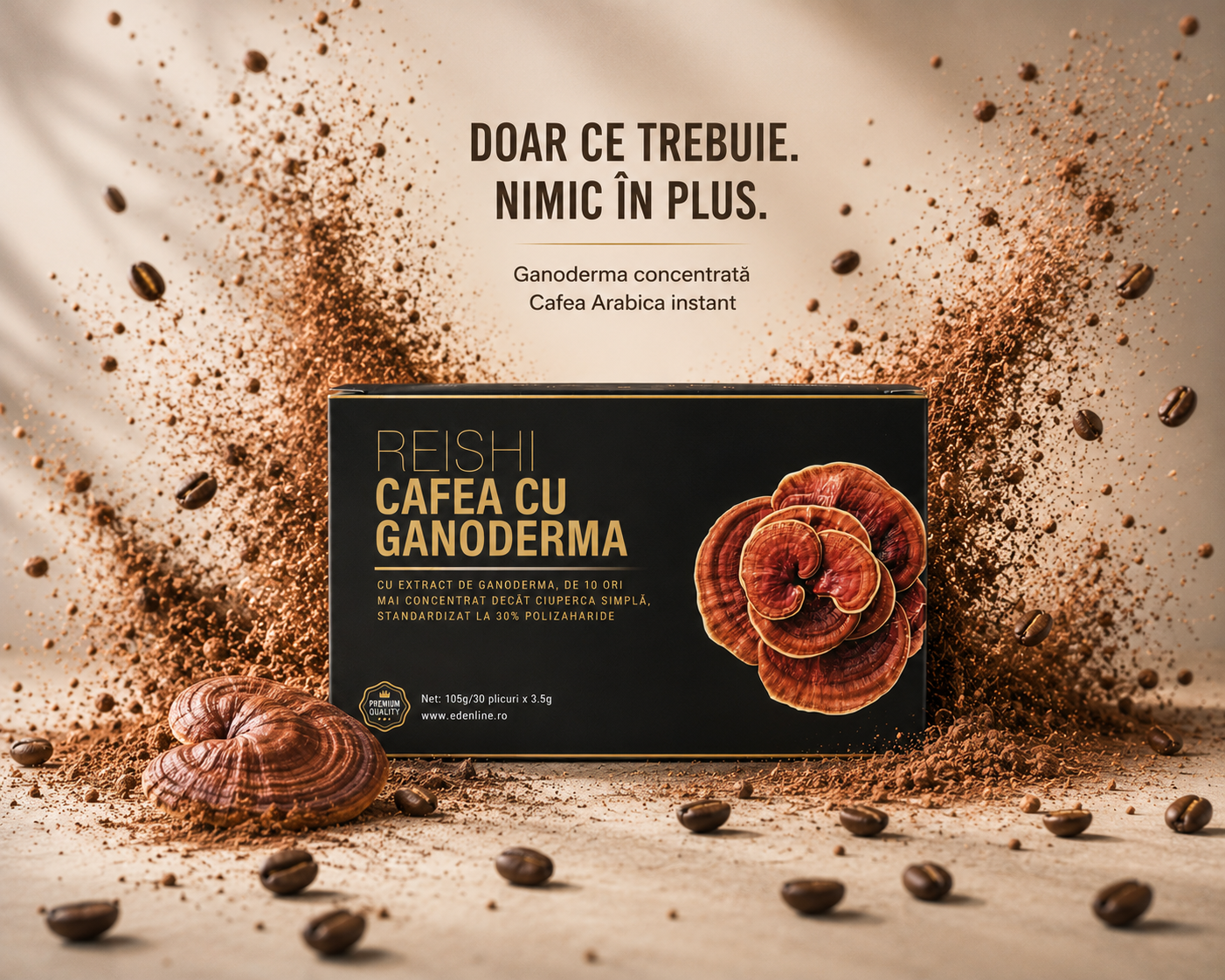 Cafea Neagră cu Ganoderma (30 plicuri)