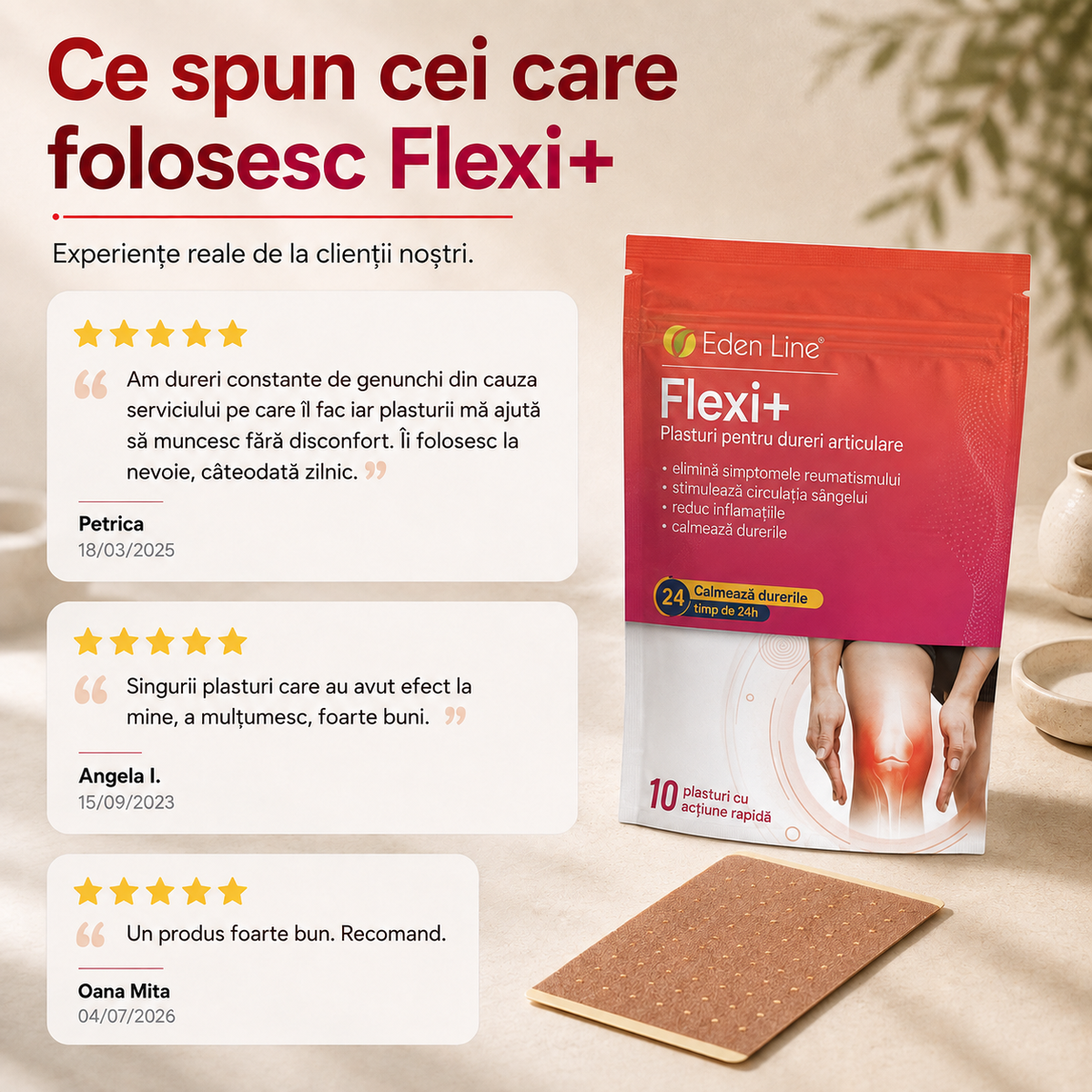 Plasturi Antiinflamatori Flexi+