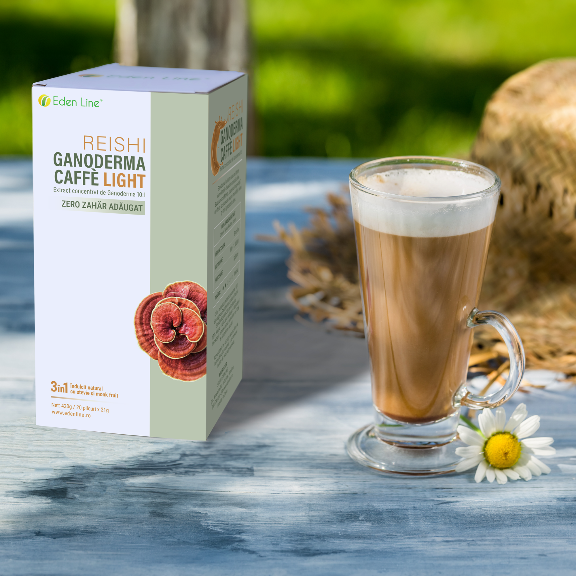 Cafea Fără Zahăr Ganoderma Latte (20 plicuri)