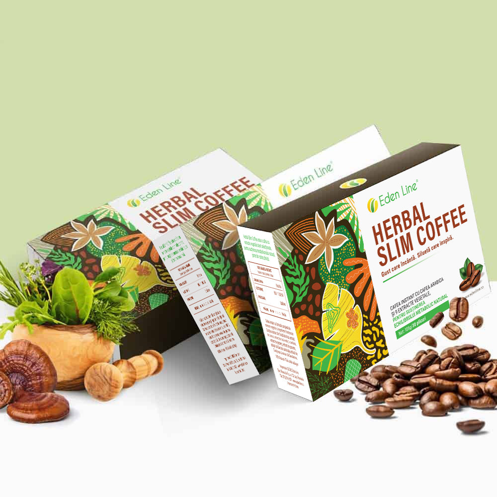 Herbal Slim Coffee - 3 Cutii (90 plicuri)